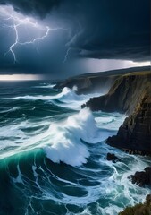 Fototapeta premium storm over the sea