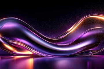 Obraz premium Modern abstract wave design with vibrant colors.