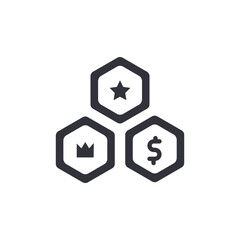 Game token solid icons, minimalist vector illustration ,simple transparent graphic element .Isolated on white background