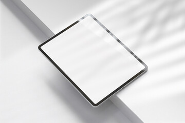 Blank tablet isolated on white for mockup design
