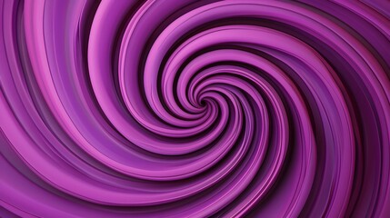 The image contains a vibrant purple, three-dimensional spiral that swirls inward towards the center.