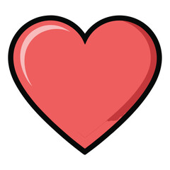 heart-love-vector icon silhouette