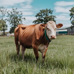 Fototapeta premium cow on a meadow