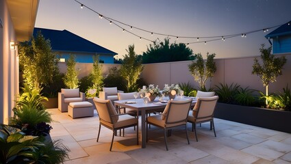 Fototapeta premium patio with chairs