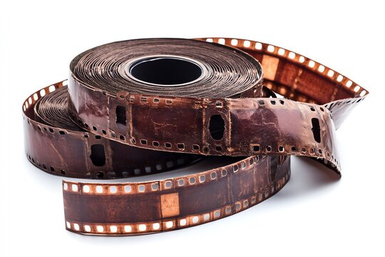 Aged Film Reel: A Nostalgic, Brown-Toned Photographic Memory