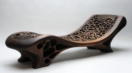 Elegant and tidy wooden furniture against a white background, set in a home interior