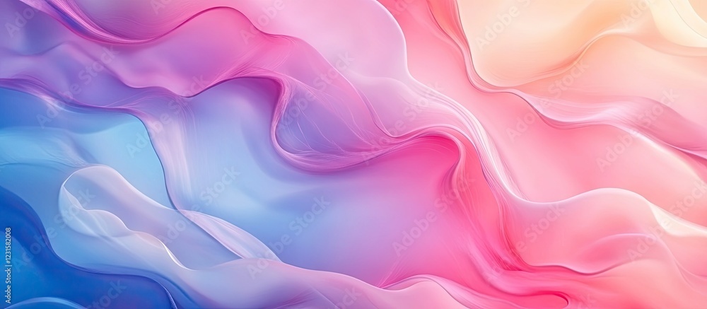 Aufkleber vibrant abstract backdrop featuring soft pink, blue, and lavender waves in motion creating a dynamic