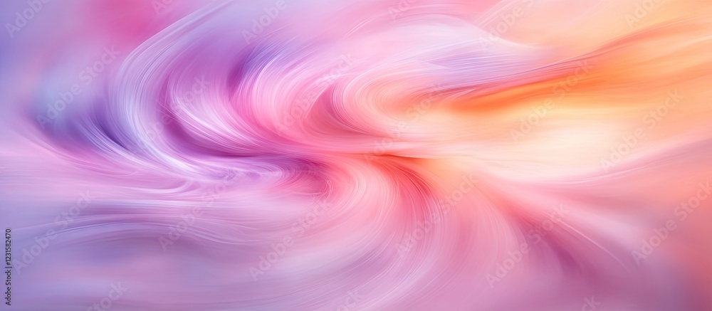 Aufkleber swirling clouds of vibrant pink and purple blend seamlessly with soft orange and white hues creating