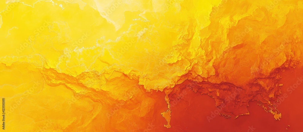 Poster vibrant orange abstract background with soft gradients illuminated by yellows featuring a detailed m