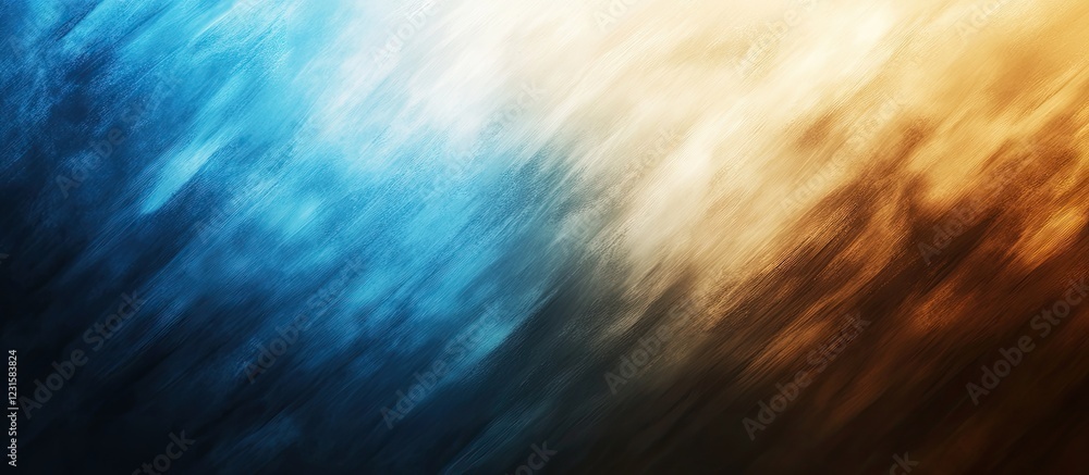 Fototapete gradient abstract background featuring vibrant blue on the left blending into warm golden brown on t