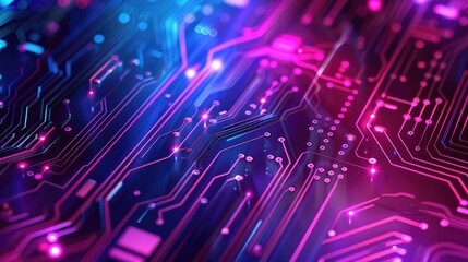 Abstract technology concept computer circuit board high color background