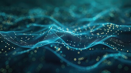 big data visualization abstract digital particles cyber network background