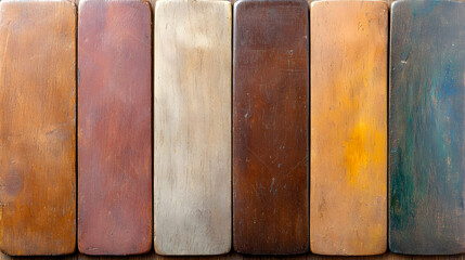 Colorful vintage wooden blocks background texture