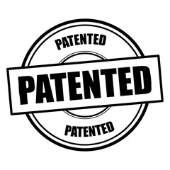 patented stamp sign symbol vector flat icon