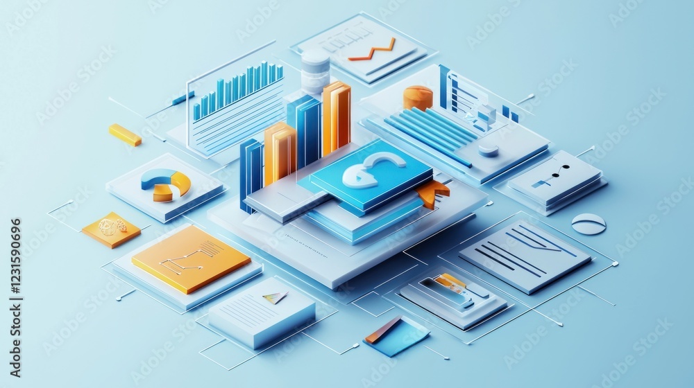 Poster data visualization: modern business analytics and insights
