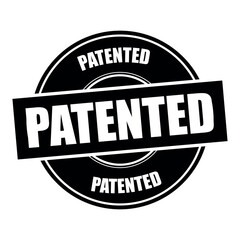 patented stamp sign symbol vector flat icon