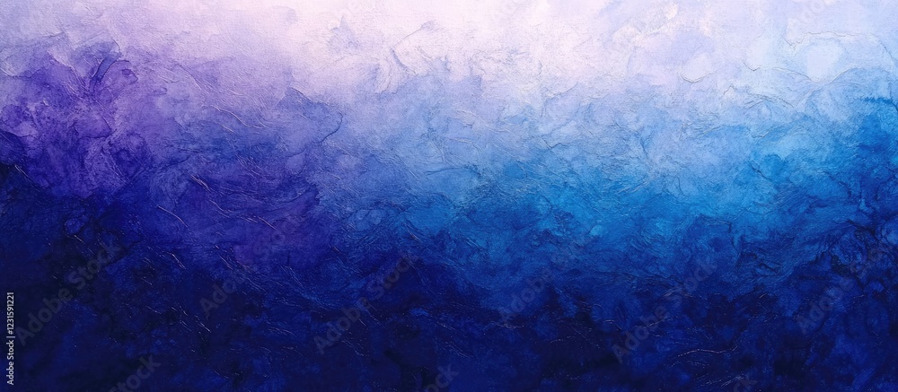 Poster abstract watercolor texture with a gradient of deep blue at the bottom transitioning to soft purple 