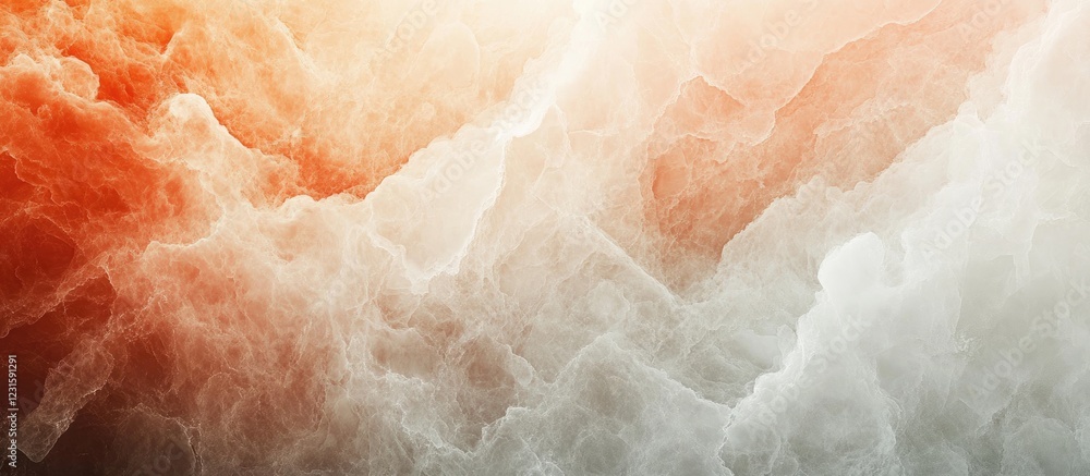 Fototapete Closeup of abstract marble texture with smoky red and white swirls creating a cloudy appearance ideal for versatile background designs