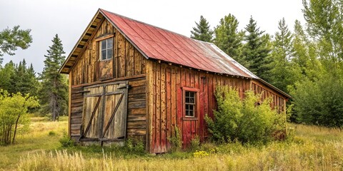 Obraz premium Captivating Old Shed: A Symphony of Colors and Details