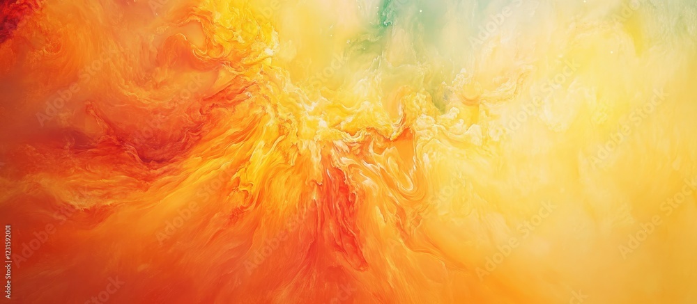 Poster Vibrant soft yellow and orange hues blend seamlessly in a painted canvas background creating a calming artistic atmosphere ideal for creative projects
