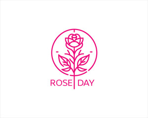 Rose Day Icon Logo Design