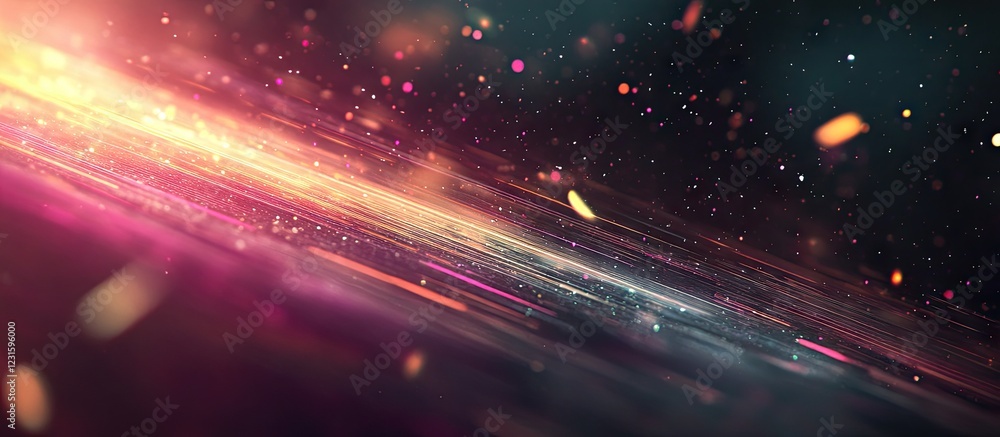 Aufkleber vibrant abstract background featuring streaks of pink, orange, and blue light moving diagonally agai