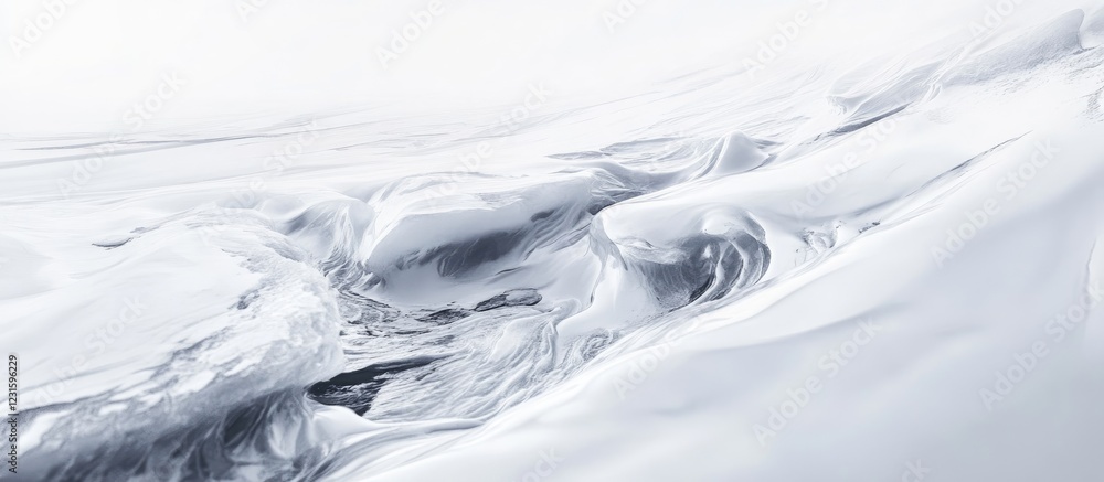 Aufkleber elegant glacial white marble texture featuring smooth swirls and subtle gray veins, creating a sophi