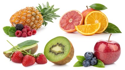 Fruit-Shaped Illustrations with Organic Patterns and Bright Colors