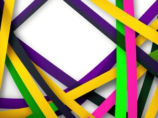 Obraz premium Geometric Mardi Gras Brickwork Design Wallpaper