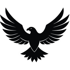 Flying eagle symbol vector icon.