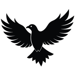 Flying eagle symbol vector icon.