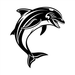 Dolphin silhouette vector design