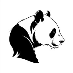 Panda silhouette vector design