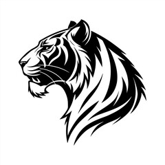 Tiger silhouette vector design