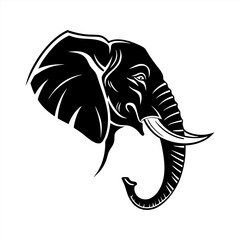 Elephant silhouette vector design