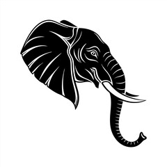 Elephant silhouette vector design