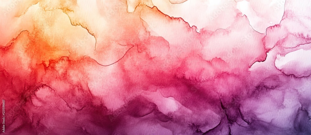 Poster vibrant watercolor background blending rich red and maroon hues with a subtle paper grain texture id