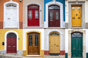 Naklejka premium House Construction Door and Window Catalogue