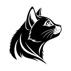 Cat silhouette vector design