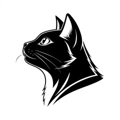 Cat silhouette vector design
