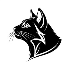 Cat silhouette vector design