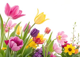 Fototapeta premium Mother's Day Floral Seamless Background - Spring Blossoms