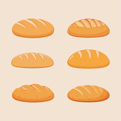 bread hand drawn six style look delicious