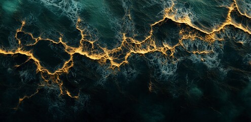 Abstract Marble Texture: A mesmerizing abstract background featuring rich, swirling patterns in deep teal and gold, evoking the depths of a mysterious ocean or the allure of a distant planet.