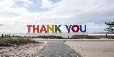 Stunning Thank You Word Cloud in Vibrant Colors