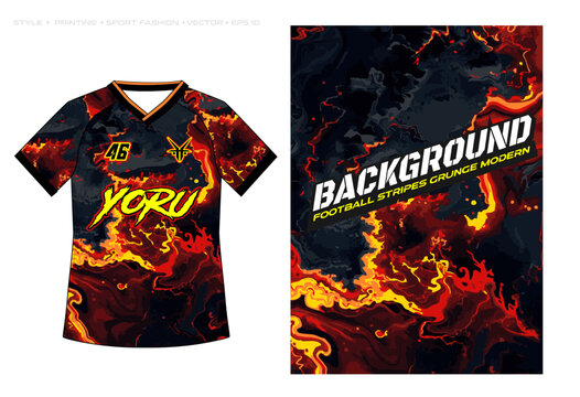 fire marble flame volcano sublimation jersey design background vector abstract sport grunge pattern