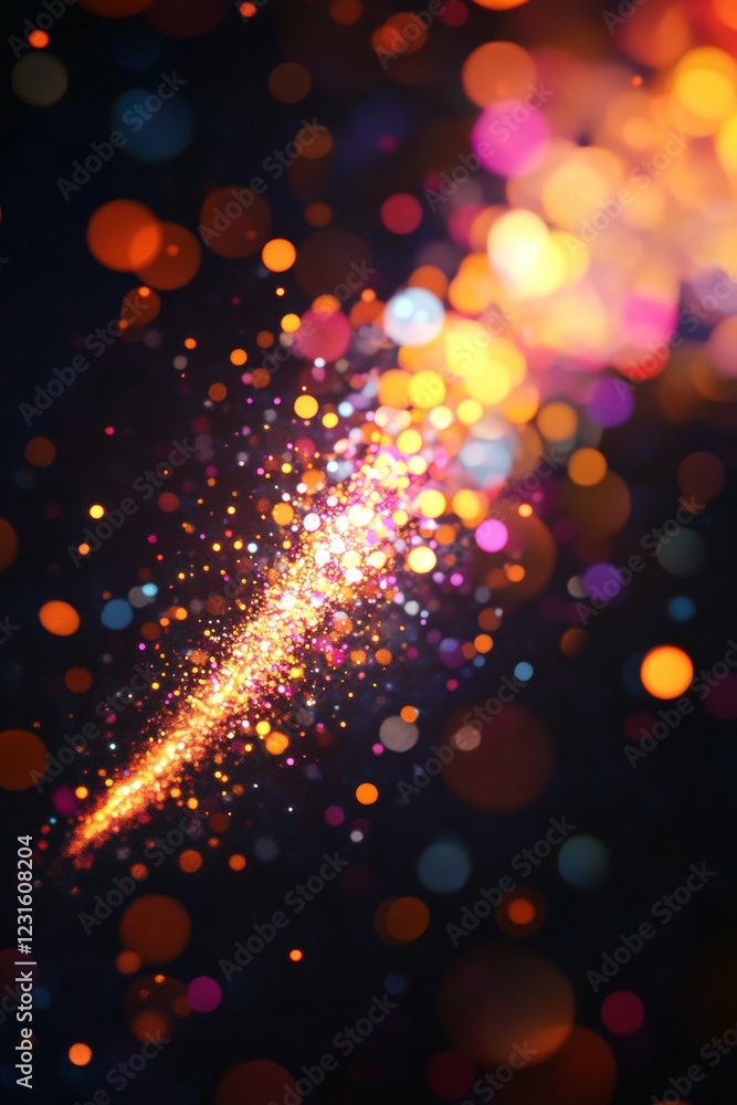 Poster abstract colorful bokeh sparkle background