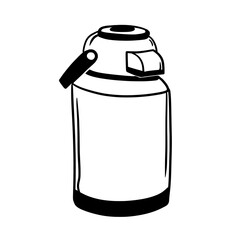 Termal Bottle Silhouette - Vector Illustration