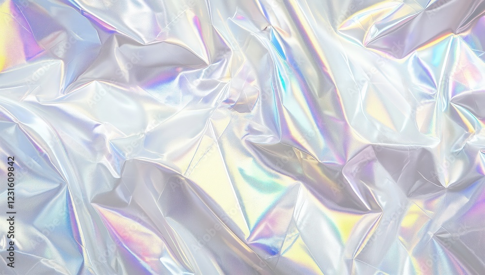 Poster holographic abstract background: abstract background texture of iridescent holographic foil in soft 