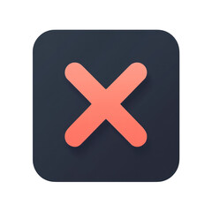 Obraz premium Simple cross symbol intended for closing or canceling actions, isolated on a transparent background, png, alpha